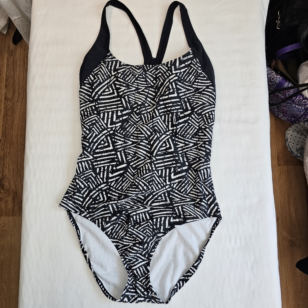 Speedo Black and White Swimsuit